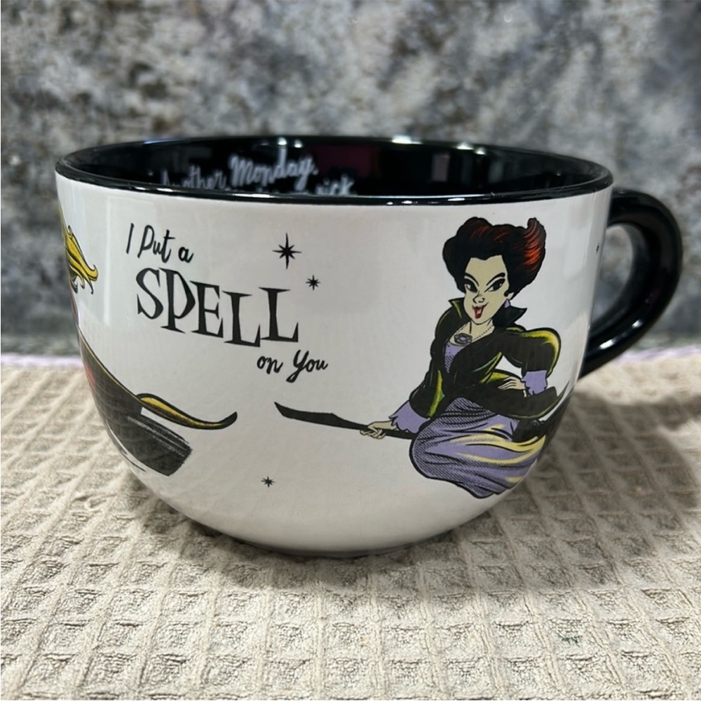 Disney Hocus Pocus Sanderson Sisters Ceramic Mug | Black & White | Spell Quote